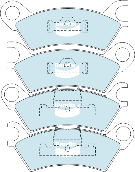 Brake Disc Pad Set Front Bendix DB278 GCT For MAZDA 929 HB