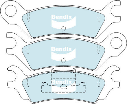 Brake Disc Pad Set Rear Bendix DB279 GCT For FORD Telstar MAZDA 626 929