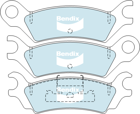 Brake Disc Pad Set Rear Bendix DB279 GCT For FORD Telstar MAZDA 626 929