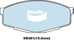 Brake Disc Pad Set Bendix DB281 GCT For Toyota Carina Celica Cressida Hilux