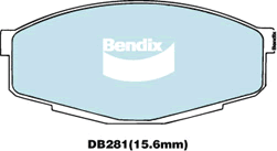 Brake Disc Pad Set Bendix DB281 GCT For Toyota Carina Celica Cressida Hilux