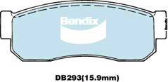 Brake Disc Pad Set Bendix DB293 GCT For NISSAN Pulsar S-Cargo Sunny