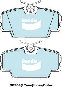 Brake Disc Pad Set Bendix DB303 GCT For BMW 3 E30 318i 320i 323i SAAB 9000