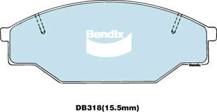 Brake Pads H/Duty Bendix DB318HD for Toyota Hilux LN147 Ute D 3.0LTD 5L E