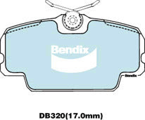 Brake Disc Pad Set Bendix DB320 GCT For MERCEDES-BENZ 190 W201