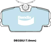 Brake Disc Pad Set Bendix DB320 GCT For MERCEDES-BENZ 190 W201