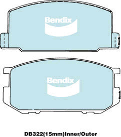 Brake Disc Pad Set Bendix DB322 GCT For Toyota Carina Corolla Corona-NLA