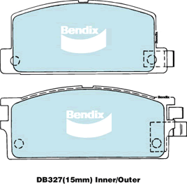 Brake Disc Pad Set Bendix DB327 4WD For HOLDEN Jackaroo Rodeo ISUZU Trooper
