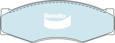 Brake Disc Pad Set Front Bendix DB340 GCT For NISSAN 720 Navara Nomad Pathfinder