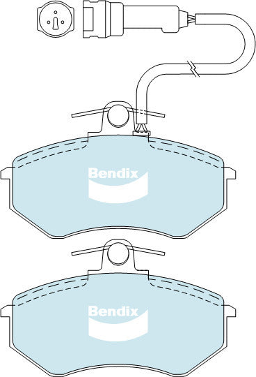Brake Disc Pad Set Bendix DB343 GCT For AUDI 100 44Q 4A2 C4 200 80 90 89