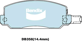 Brake Disc Pad Set Bendix DB358 GCT For HONDA ACCORD SJ SY 1.6L