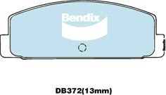 Brake Disc Pad Set Bendix DB372 GCT For MAZDA 626 PREMACY RX-7