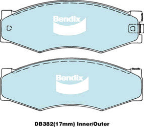 Brake Disc Pad Set Bendix DB382 GCT For NISSAN 300 ZX NAVARA D21