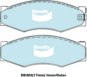 Brake Disc Pad Set Bendix DB382 GCT For NISSAN 300 ZX NAVARA D21