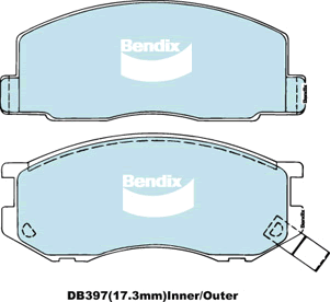 Brake Disc Pad Set Bendix DB397 GCT For Toyota Liteace Tarago Townace