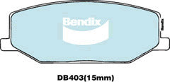 Brake Disc Pad Set Front Bendix DB403 GCT For HOLDEN Drover SUZUKI Jimny