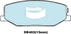 Brake Disc Pad Set Front Bendix DB403 GCT For HOLDEN Drover SUZUKI Jimny