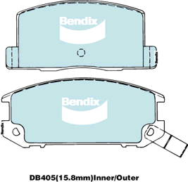 Brake Disc Pad Set Bendix DB405 GCT For Toyota MR 2 AW11 1.6L