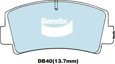 Brake Disc Pad Set Bendix DB40 GCT For FORD Courier MAZDA 929 B-Series RX-4
