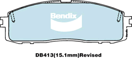 Brake Disc Pad Set Rear Bendix DB413 GCT For Toyota Corona Cressida Crown