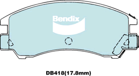 Brake Disc Pad Set Bendix DB418 GCT For SUBARU Leone GenII Vortex TX XT