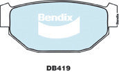 Brake Disc Pad Set Bendix DB419 GCT For SUBARU Leone Vortex TX XT 1.8L