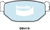 Brake Disc Pad Set Bendix DB419 GCT For SUBARU Leone Vortex TX XT 1.8L