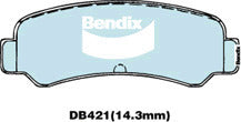 Brake Disc Pad Set Bendix DB421 GCT For Toyota Corolla AE82 1.6L