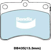 Brake Disc Pad Set Bendix DB435 GCT For DAIHATSU Handivan L80V Hijet Mira L200