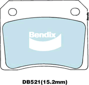 Brake Disc Pad Set Bendix DB521 GCT For ASTON MARTIN DAIMLER FERRARI JAGUAR