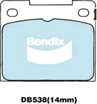 Brake Disc Pad Set Bendix DB538 GCT For FORD HOLDEN LOTUS TRIUMPH VOLVO