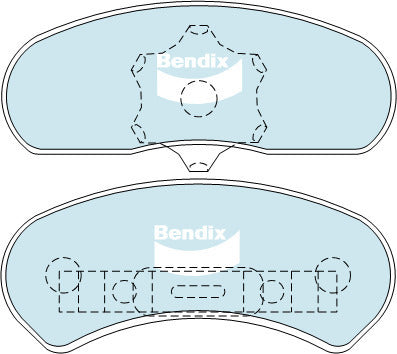 Brake Disc Pad Set Front Bendix DB6 GCT
