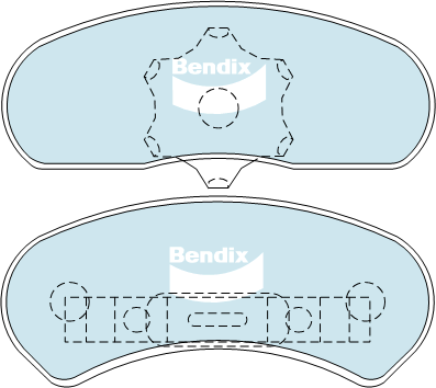 Brake Disc Pad Set Front Bendix DB6 GCT