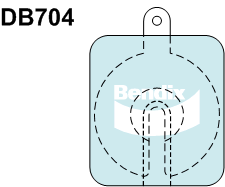 Brake Disc Pad Set Bendix DB704 GCT For JAGUAR JENSEN LANCIA
