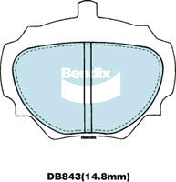 Brake Disc Pad Set Bendix DB843 4WD For LAND ROVER Discovery Range Rover