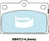 Brake Disc Pad Set Bendix DB87 GCT For Toyota Corolla KE20 KE25 KE35 KE50
