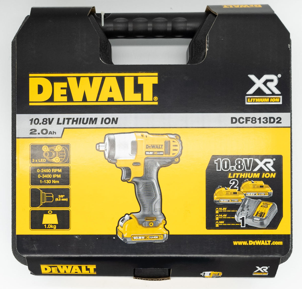 Dewalt Cordless 3/8 Impact Wrench & Torch Combo DCF813D2-XE kit