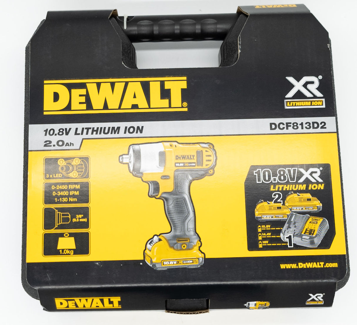 Dewalt Cordless 3/8 Impact Wrench & Torch Combo DCF813D2-XE kit