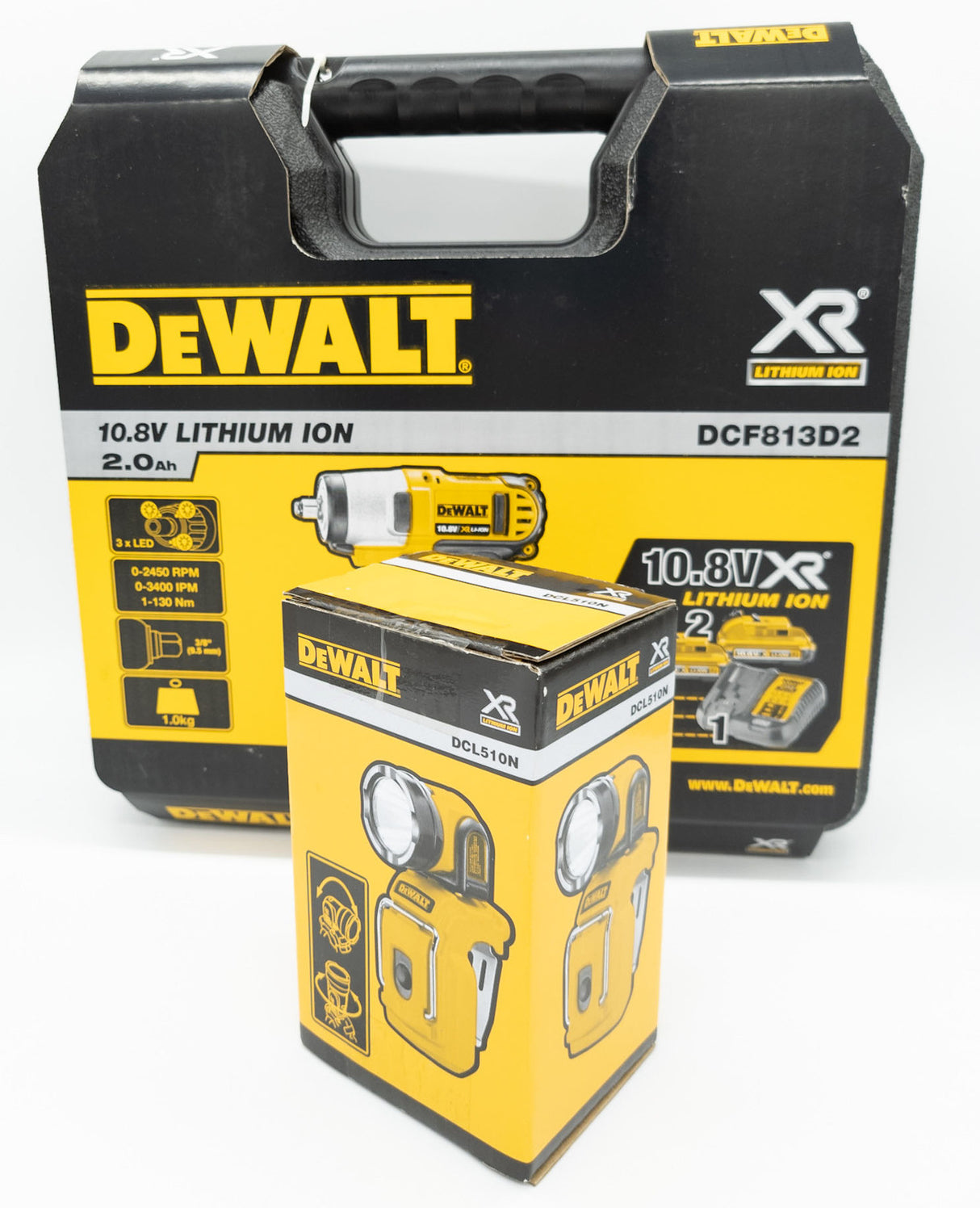 Dewalt Cordless 3/8 Impact Wrench & Torch Combo DCF813D2-XE kit