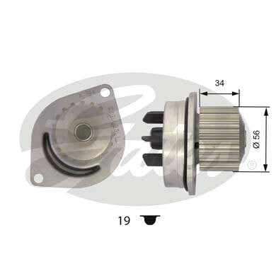 Water Pump Gates GWP7301 For CITROEN PEUGEOT