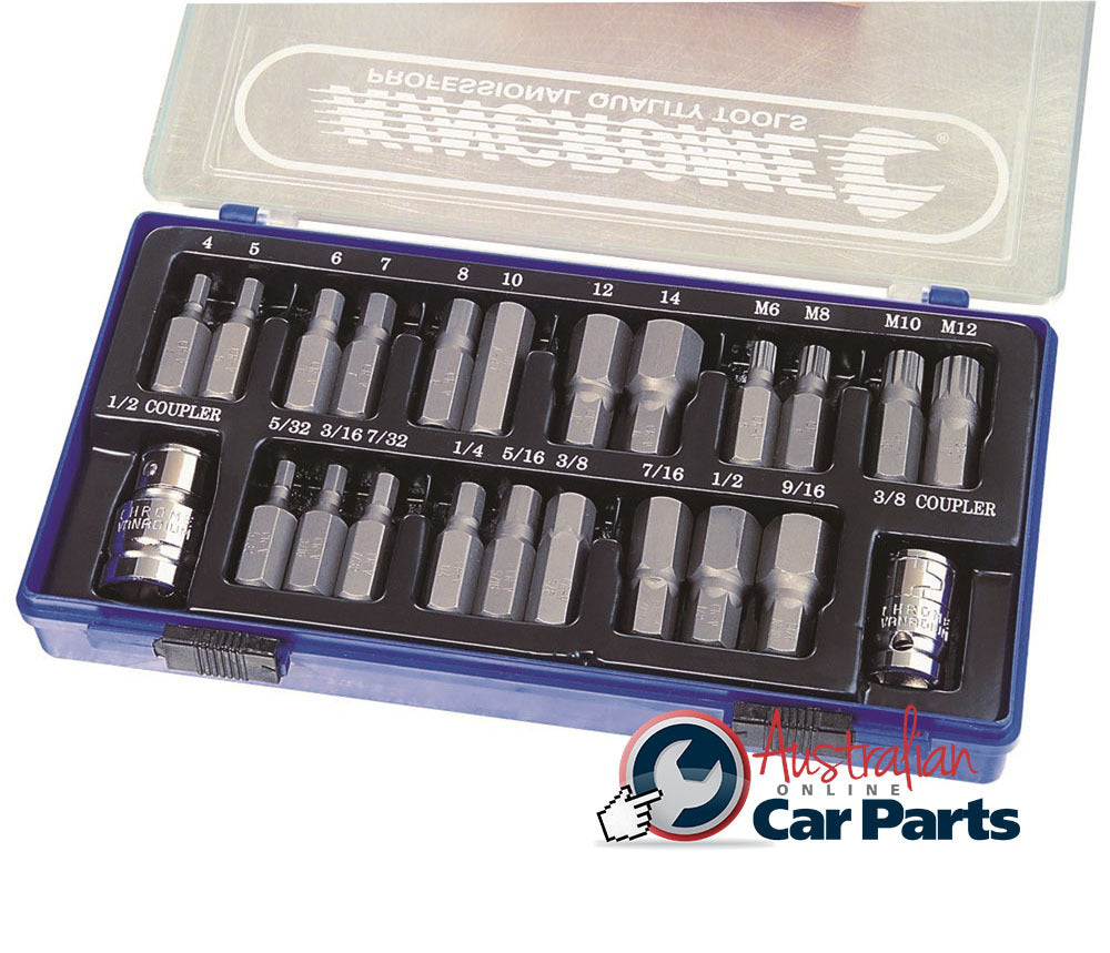 KINCROME Hex & Spline Drive Set 23 Piece 1/2" Drive 13784