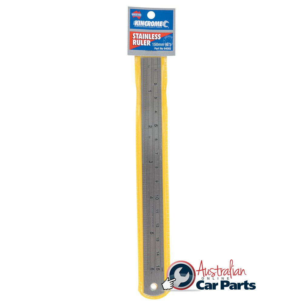 KINCROME Stainless Steel Rule 150mm (6") Metric & Imperial 64002