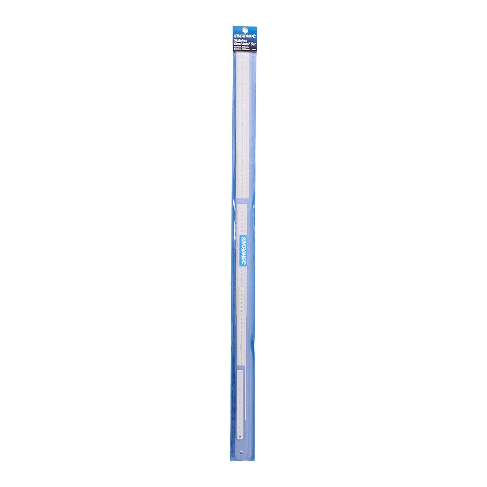 KINCROME Stainless Steel Rule 4 Piece Set 150mm, 300mm, 600mm & 1000mm Metric 64014