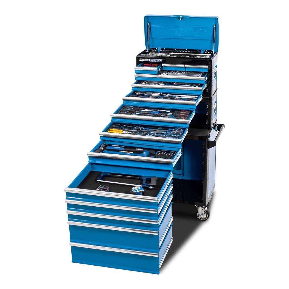KINCROME EVOLUTION Tool Workshop 245 Piece 14 Drawer 1/4, 3/8 & 1/2" Drive K1226