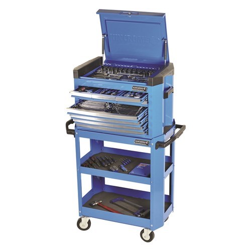 Kincrome Contour Tool Cart Kit 208 Piece 1/4, 3/8 & 1/2" Drive BLUE K1508