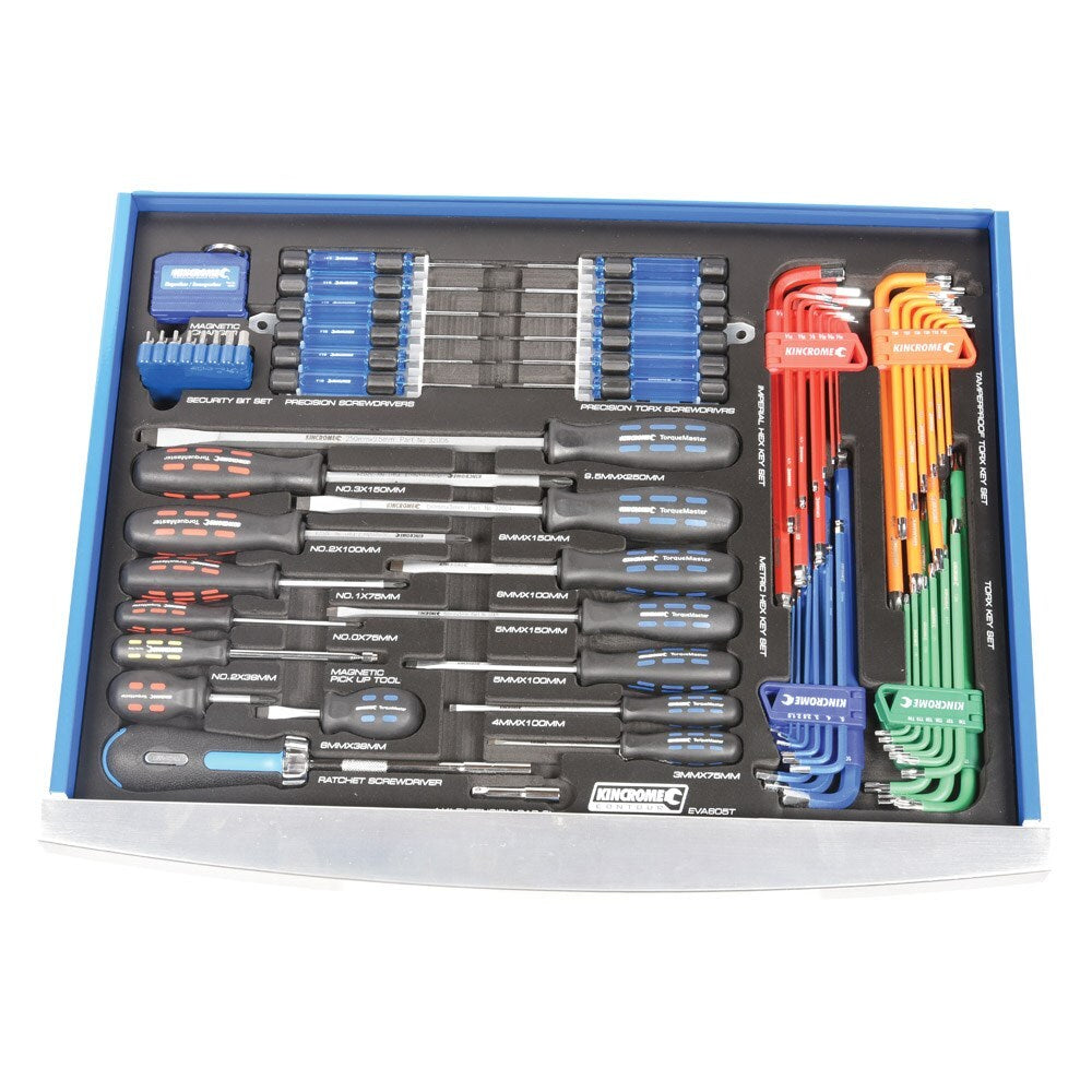 KINCROME CONTOUR Tool Trolley 242 Piece 1/4, 3/8 & 1/2" Drive K1520G