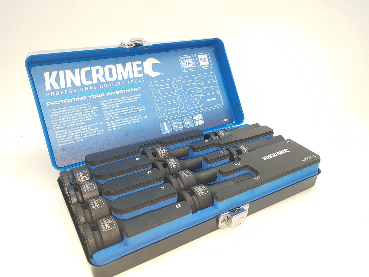 KINCROME Impact Socket Set 14 Piece 1/2" Drive - Metric K28201