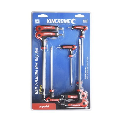 T- Handle Hex Key Set Moulded 7 Pce Imperial SAE Kincrome KI-K5241