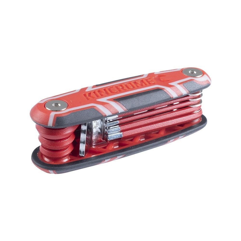 KINCROME Folding Hex Key Set 8 Piece Imperial K5391