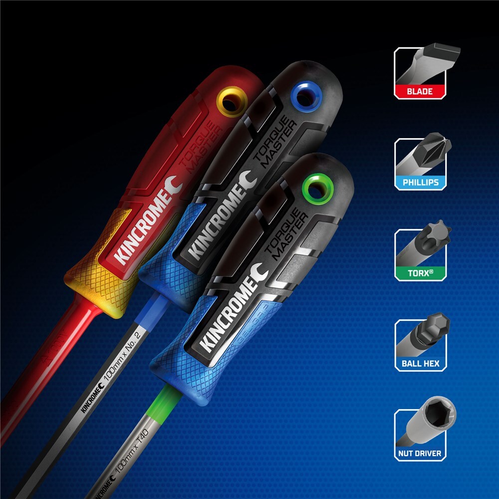 KINCROME TORQUEMASTER VDE SCREWDRIVER SET - 9 PIECE K5619